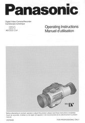 Panasonic AG-EZ1UP Operating Instructions Manual