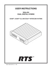 RTS SSA-424 User Instructions