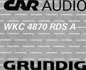 Grundig WKC 4870 RDS A Manual