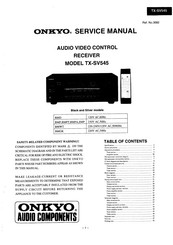 Onkyo TX-SV545 Service Manual