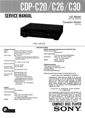 Sony CDP-C20 Service Manual