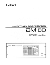 Roland DM-80 Owner's Manual