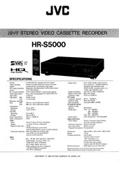JVC HR-S5000 Manual