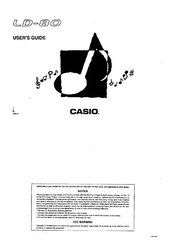 Casio LD-80 User Manual