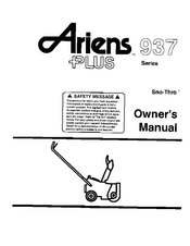 Ariens PLUS 937 Series Owner's Manual