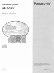 Panasonic SCAK20 - MINI HES W/CD-P Operating Instructions Manual