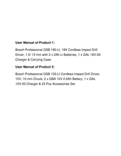 Bosch GSB 1080-2-LI Professional Original Instructions Manual