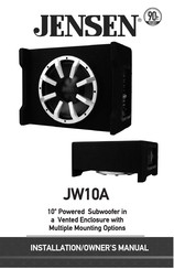 Jensen JW10A Installation & Owner's Manual