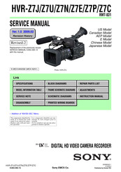 Sony HDV HVR-Z7P Service Manual