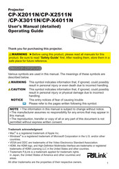 Hitachi CP-X3011NJ User Manual