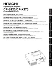 Hitachi CP-X275 series User Manual