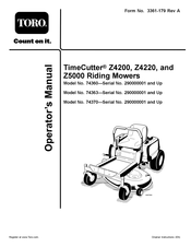 Toro TimeCutter Z4220 Operator's Manual