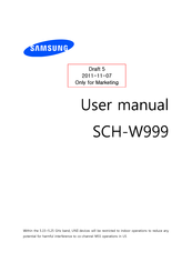 Samsung SCH-W999 User Manual