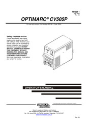 Lincoln Electric OPTIMARC CV505P Operator's Manual