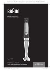 Braun MultiQuick 7 HB701 Manual