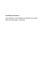 Braun MQ5020 User Manual