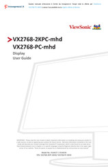 ViewSonic VX2768-PC-mhd User Manual