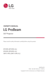 LG ProBeam BF50RG Owner's Manual