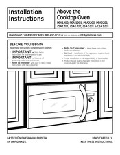 GE PSA 1201 Installation Instructions Manual