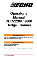 Echo X Series Operator's Manual