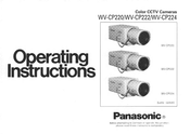 Panasonic WVCP224 - COLOR CCTV CAMERA Operating Instructions Manual