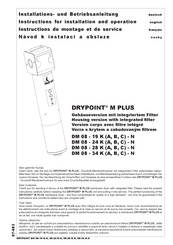 Beko DRYPOINT M PLUS DM 08-34 K-N Instructions For Installation And Operation Manual