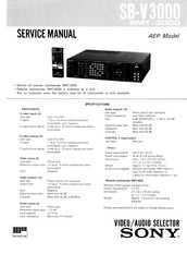 Sony RMT-3000 Service Manual