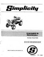 Simplicity LANDLORD 3410S Owner's Manual