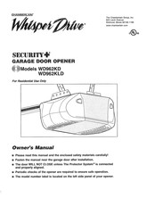 Chamberlain WhisperDrive WD962KD Owner's Manual