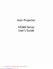 Acer H7P0901 User Manual