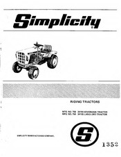 Simplicity 758 User Manual