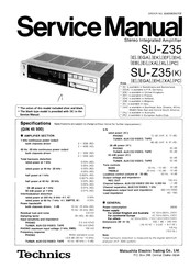 Technics SU-Z35 Service Manual