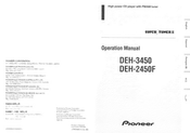 Pioneer DEH-3450 Operation Manual