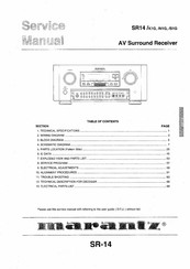 Marantz SR14 K1G Service Manual