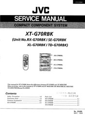JVC XT-G70RBK Service Manual