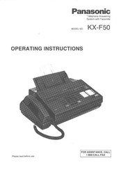 Panasonic KX-F50 Operating Instructions Manual