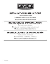 Maytag MDE20PDFGW Installation Instructions Manual