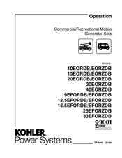 Kohler 15EORDB Operation