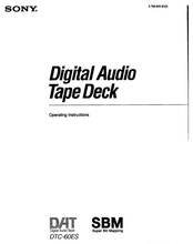 Sony DTC-60ES Operating Instructions Manual