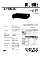 Sony DTC-60ES Service Manual