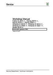 Skoda Octavia IV 2021 Workshop Manual