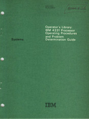IBM 4331 Installation, Setup, Operations, And Problem Determination Manual