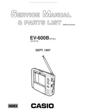 Casio EV-600B Service Manual & Parts Manual