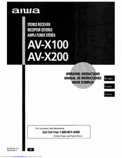 Aiwa AV-X100 Operating Instructions Manual