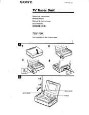 Sony TGV-100 Operating Instructions Manual