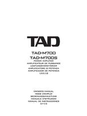 TAD TAD-M700S Owner's Manual
