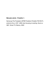 Samsung SP-LSP3BLA User Manual