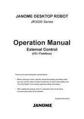 Janome JR3300 series Operation Manual