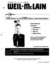 Weil-McLain CGX-3 series Manual