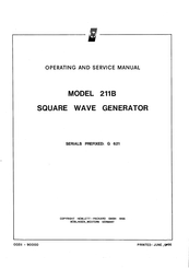 HP 211B Operating And Service Manual